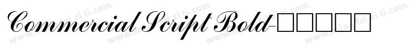 Commercial Script Bold字体转换